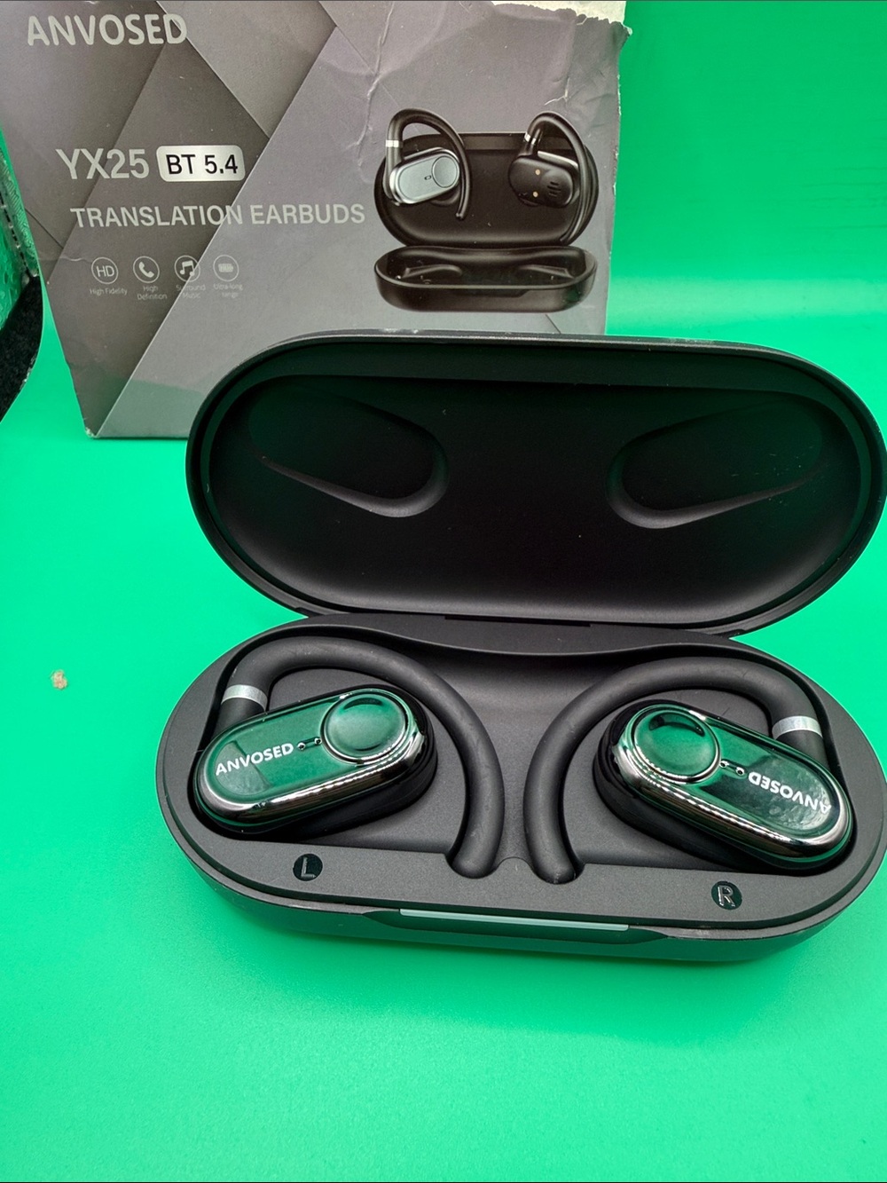 Anvosed YX25 BT5.0 Wireless Translation Earbuds - Black